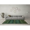thumbnail image 3 of Ahgly Company Indoor Rectangle Abstract Turquoise Blue Modern Area Rugs, 5' x 8', 3 of 4