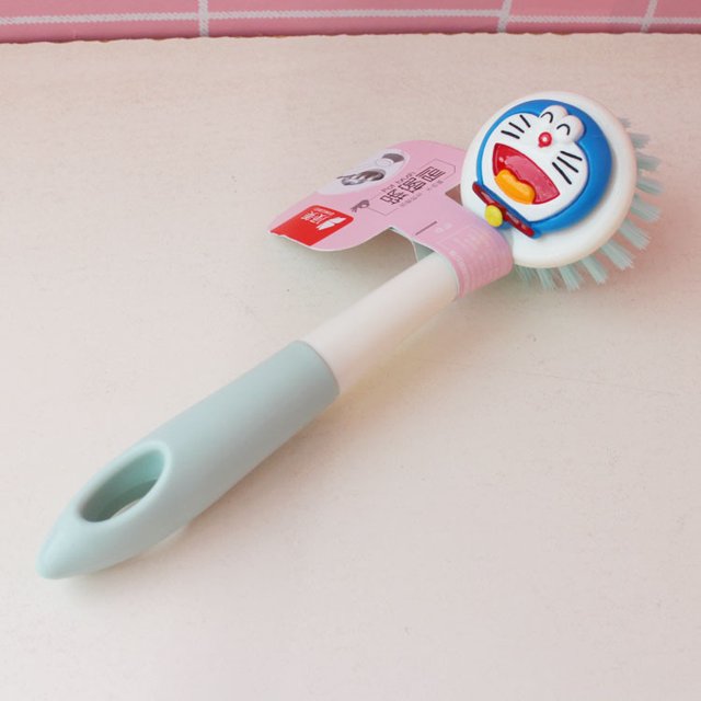 Cepillo de limpieza con dibujos animados de Hello Kitty, cepillo multifuncional con forma de gato Dingdang, lindo cepillo para ollas KT, cepillo para lavar platos