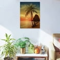 thumbnail image 5 of Chilfamy Palm Tree Beach Sunset Canvas Wall Art Print on Canvas Home Decoration Ready to Hang for Living Room Bathroom Bedroom Office 12x16in, 5 of 5