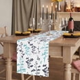 thumbnail image 2 of Table Runners 90 Inches Long Dress Scarves, Aqua Grey Botanical Farmhouse Coffee/Dining/Kitchen Table Runner for Living Room, Watercolor Spring Floral Summer Leaf 13x90 Inch, 2 of 9