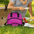 thumbnail image 2 of Herdesigns Rose Pink Lunch Bag for Adults Men Women Insulated Reusable Lunch Box Leakproof Cooler Tote Bag with Adjustable Shoulder Strap, 2 of 7