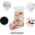 thumbnail image 2 of Coolnut Halloween Ghost Pumpkin Christmas Stocking 2PCS, Large Fireplace Xmas Hanging Stockings with Plush Cuff for Family Holiday Party Decorations, 17.71"x 12.20", 2 of 7