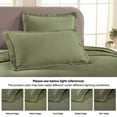thumbnail image 4 of Superior Paisley Cotton Decorative Bedspread and Sham Set, King, Sage, 4 of 9