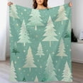 thumbnail image 4 of Midcentury Modern Christmas Trees Blanket Hello Winter Holiday Throw Blanket 30"x40" Soft Cozy Microfiber Throw Blanket for Couch Bed Sofa for Adults and Children Microfiber Holiday Blanket, 4 of 6