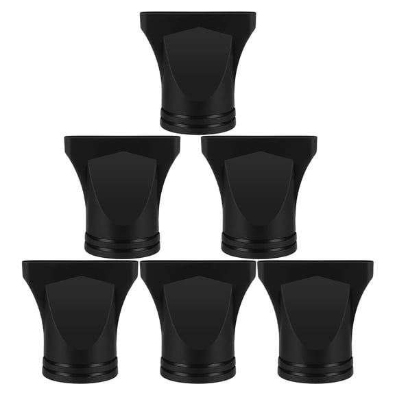 OFFIGAM 6Pcs Portable Black Plastic Hair Dryer Attachments for Universal Styling and Hair Health