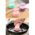 thumbnail image 3 of Simply Good Palm-Style Soap Dispensing Dish Scrub Brush, 3 of 7