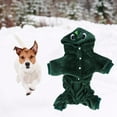 thumbnail image 3 of Ropa de invierno de forro polar con diseño de dinosaurio para perros pequeños, chaqueta y atuendo para cachorros., 3 of 12