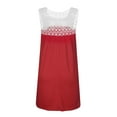 thumbnail image 5 of IROINNID Shift Dress For Women Regular Sleeveless Casual Loose Lace Panel Dress Round Neckline Solid Color Dress, 5 of 5