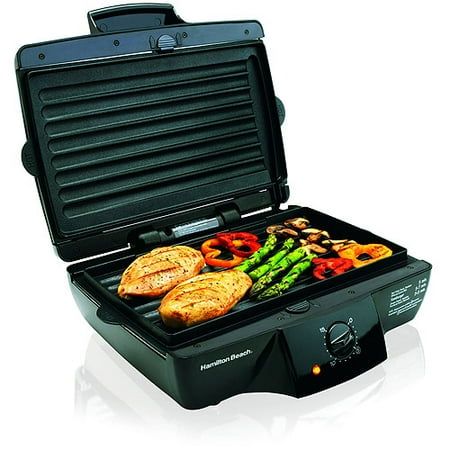 Hamilton Beach 185" Indoor Grill with Removable Grids, Black, 25325