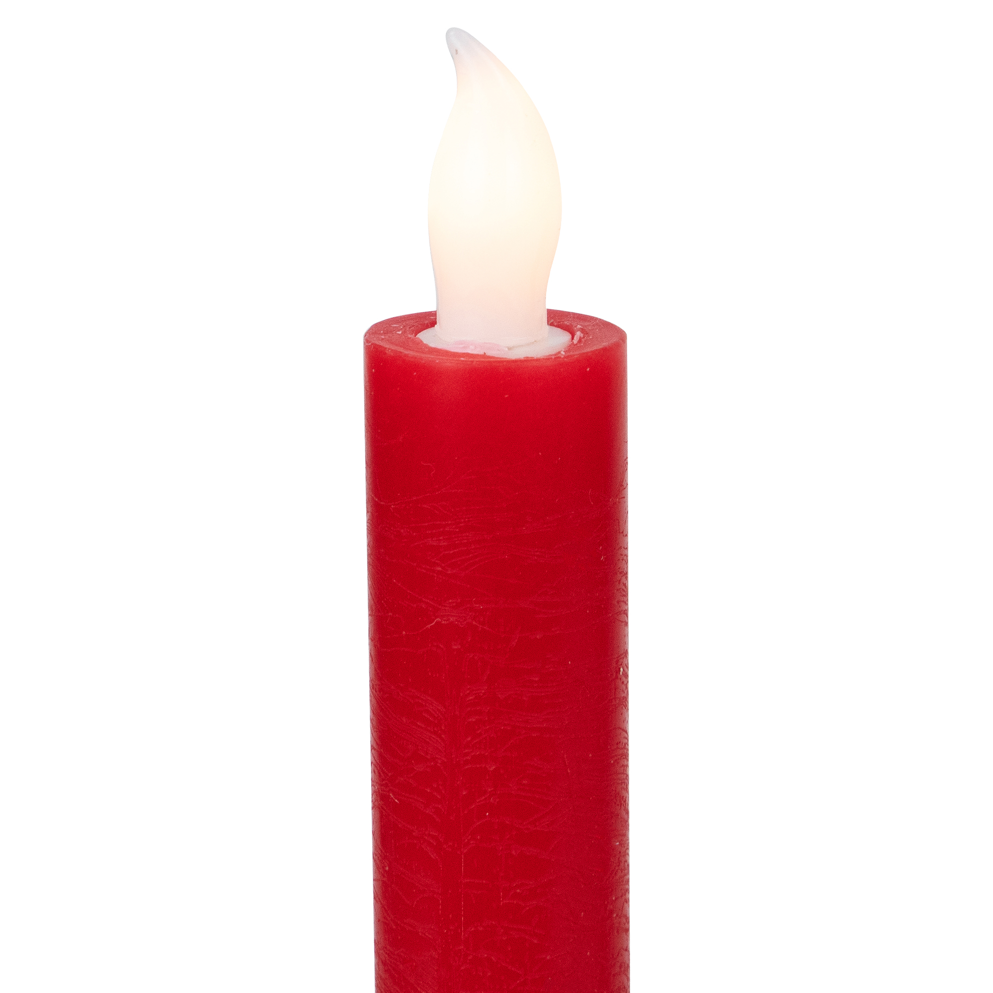 Northlight LED Flickering Flameless Taper Christmas Candles - 9.75" - Red - Set of 4