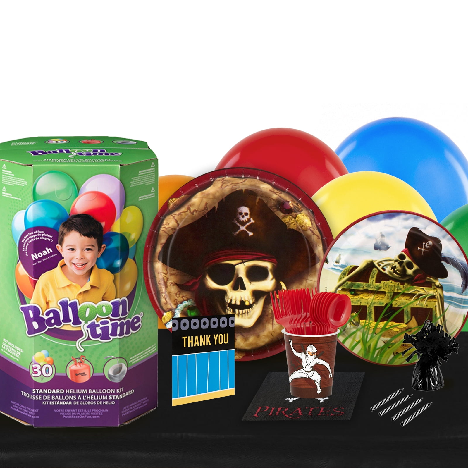 Pirates 16 Piece Tableware Helium Tank