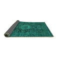 thumbnail image 2 of Ahgly Company Indoor Square Abstract Turquoise Blue Modern Area Rugs, 4' Square, 2 of 4