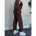 thumbnail image 5 of Luethbiezx Fashionable Women's Two Piece Outfit Set with Stand Collar Sweatshirt and Pants, 5 of 6