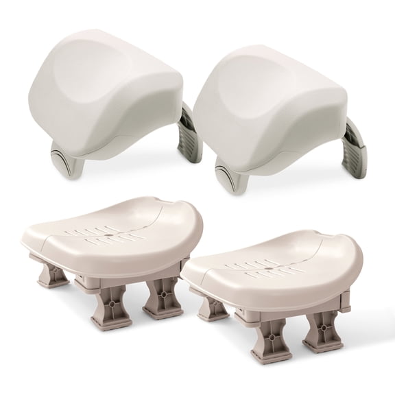 Intex 28505E PureSpa Foam Headrest (2 Pack) & Intex 28502E Hot Tub Seat (2 Pack)