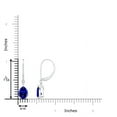 thumbnail image 2 of ANGARA Natural 2.2 ct Tanzanite Leverback Drop Earrings with Diamond in 14K White Gold for Women (Size-8x6mm) | December Birthstone, Anniversary, Jewelry Gift for Women | Natural Tanzanite Earrings, 2 of 7