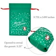 thumbnail image 2 of Wrapables Non-Woven Christmas Holiday Drawstring Gift Bags for Party Favors, Goodie Bag, Treats, Gift Wrap, Parties (Set of 8), Red & Green, 2 of 7