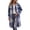 Q45 Blue, variant on Womens Plaid Shacket Long Coat Button Down Collared Oversized Shirt Jacket with Pockets Fall Winter Everyday Layering Casual Flannel Outerwear
