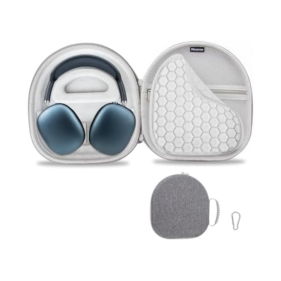 Eryueer AirPod Max Case with Sleep Mode Charging Funtion, Case compatible with Apple AirPods Max Headphones, Portable Storage Bag(Gray)