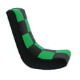 thumbnail image 3 of The Crew Furniture Classic Video Rocker Floor Gaming Chair, PU Faux Leather Black/Green, 3 of 6