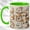 Green, variant on Reading Ghost Coffee Mug, Cute Halloween Mug, Ceramic 11 oz