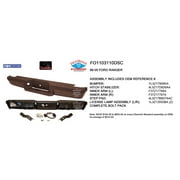 REAR STEP BUMPER ASSEMBLY; FOR FLARESIDE MODELS; BLACK/PAINT TO MATCH