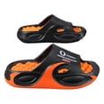 thumbnail image 4 of Rokment Women's Men's Cushioned Thick Sole Slides Acupressure Massage Slippers Non Slip Quick Drying Bathroom Sandals for Plantar Fasciitis Black Size 7, 4 of 6