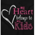thumbnail image 2 of My Heart Belongs to my Kids Cute Mom Women Plus Size Long Sleeve Graphic Tee Brisco Brands 2X, 2 of 5