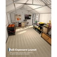 thumbnail image 2 of Grey Vertical Steel Roof Enclosed 12*25FT Metal Carport Garage, 2 of 7