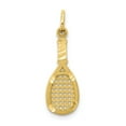 thumbnail image 1 of 10K Yellow Gold Charm Pendant Themed 25 mm 7 Solid Racquetball Racquet, 1 of 3