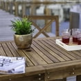 thumbnail image 3 of Pemberly Row Acacia Wood Patio 5-Piece Dining Set with x-shaped back in Brown, 3 of 3