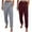 Wine, variant on JIUKE Joggers for Women Casual Drawstring High Waisted Solid Color Warm Running Sweatpants 2 Pack Size L