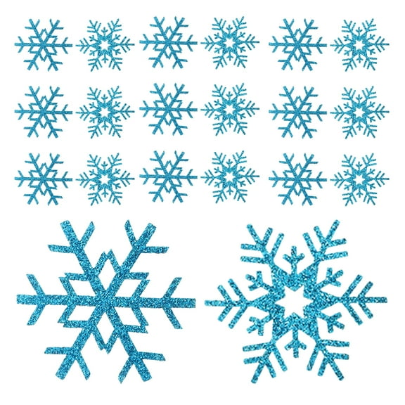 Oraceous 20pcs Sew On Fabric Patches Snowflake Embroidery Patches For Clothing Diy Crafts Winter Theme Appliques For Clothes And Accessories