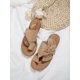thumbnail image 4 of Flat Heel Open Toe Fashionable Black Embroidery Slippers For Casual Occasions, 4 of 4