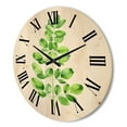 thumbnail image 3 of Designart 'Moringa Plant Branch Tropical Tree Foliage' Farmhouse Wood Wall Clock, 3 of 5