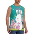 thumbnail image 2 of Fotbe Happy easter Men's Camiseta sin Mangas Estampada para Hombres, Playera Casual para Gimnasio, Entrenamiento, Playa-X-Large, 2 of 7