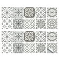 thumbnail image 1 of 2 juegos de pegatinas con patrón de azulejos grises retro para cocina, escritorio, impermeables, para pared, decorativas, 1 of 5