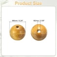 thumbnail image 2 of Uxcell 200pcs Natural Wooden Beads 6mm Yellow Sandalwood Round Polished Loose Bead Smooth Spacer Balls Beading for Jewelry Making Bracelets Necklace Earrings Craft DIY, 2 of 7