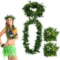 thumbnail image 1 of Artificial Flowers 4pc Set Headband Wristbands Necklace Bracelet Perfect For Be, 1 of 4