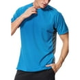 thumbnail image 5 of Attraco Men Short Sleeve Rash Guard Swimwear UPF 50+ Running Swimming Shirt Color Block, 5 of 6