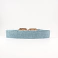 thumbnail image 4 of SWSMCLT Women's Braided Thick Belt Fashion Elastic Beach Chunky Belt for Summer Dress Holeless Wide Raffia Holeless Sky Blue One Size, 4 of 4