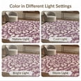 thumbnail image 7 of ODIKA 6'x9' Washable Area Rug Easy Care, Non-Shedding, Purple Vintage Inspired Symmetrical Radiating Motif Gradient for Queen Size Bedroom Under Bed Master Suite, 7 of 7