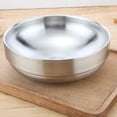 thumbnail image 1 of Tazón de acero inoxidable para fideos sopa arroz ensalada bocadillos Utensilios de Cocina de Primera diámetro 19 Cm 21 Cm 23 Cm Plata 19cm, 1 of 10