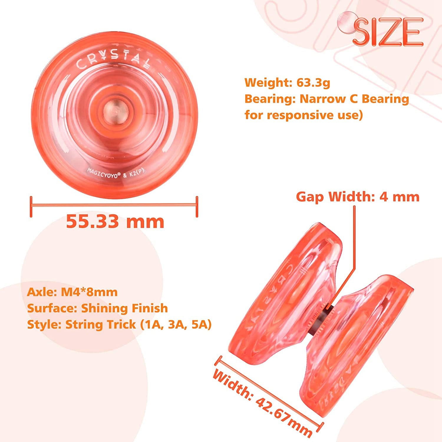 تسوق MAGICYOYO K2 Plus Crystal Responsive Yoyo,Dual Purpose Yo-Yo