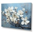 thumbnail image 2 of Designart "Flourishing Tranquil White Dogwood V" Dogwood Wall Art Living Room, 2 of 7
