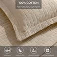 thumbnail image 3 of Superior Madrid Cotton Matelasse Bedspread Set, California King, Beige, 3 of 6