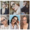 thumbnail image 2 of Gafas de lectura con luz azul AMOMOMA Trendy TR90 de gran tamaño, 2 of 6