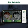 thumbnail image 4 of Color Night Vision Video Baby Monitor with 7" HD 1080P, 360° Pan & Tilt, 8X Zoom, Night Light, Humidity & Temperature Sensor, Up to 1000ft Long Range, Secure Transmission: LF920HD, 4 of 5