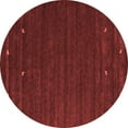 thumbnail image 1 of Ahgly Company Indoor Round Abstract Red Contemporary Area Rugs, 6' Round, 1 of 4