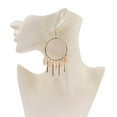 thumbnail image 3 of Gold Chandelier Hoop Earrings with Puka Seashells, 3 of 5