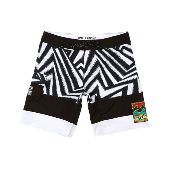 Pump Mid Length Boardshorts [Black/White]